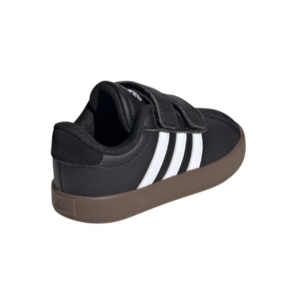Adidas Kid's Unisex VL Court 3.0 CF I Leather Sneaker Black - Picture 3 of 6